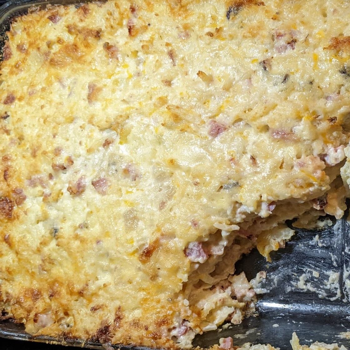 Ham and Cheese Hash Brown Casserole