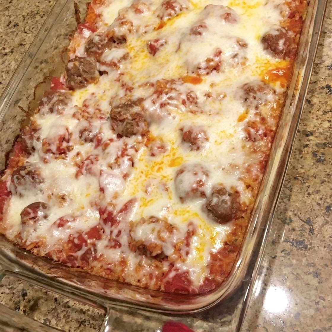 One Pot Meal #14: Meatball and Rice Dump and Bake