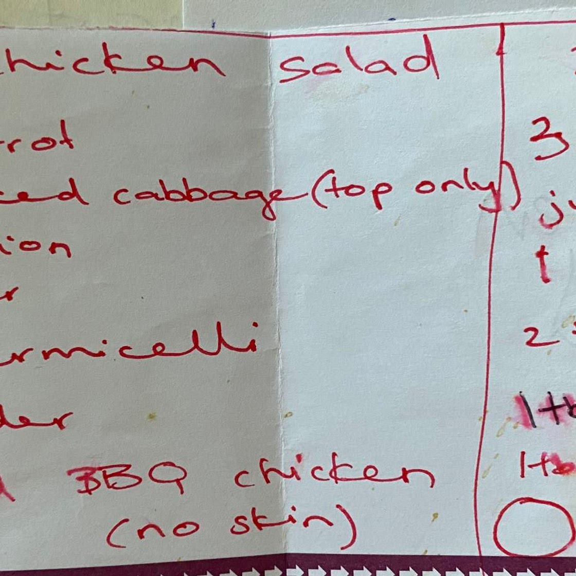 Asian chicken salad 