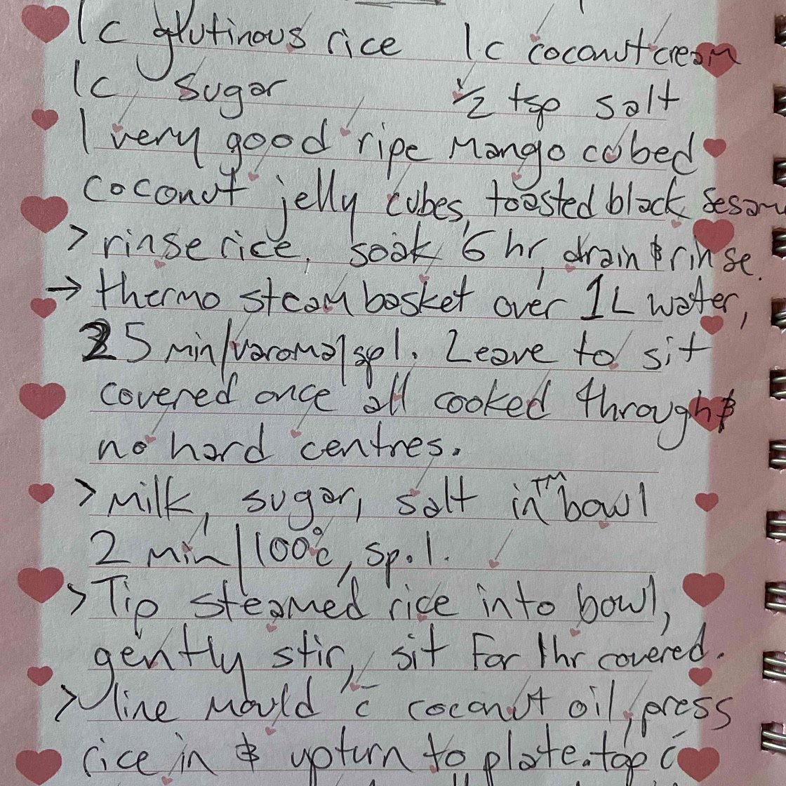 Sticky Coconut mango rice