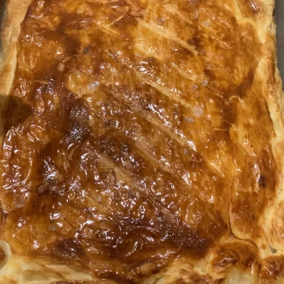 Leftover turkey and ham pie