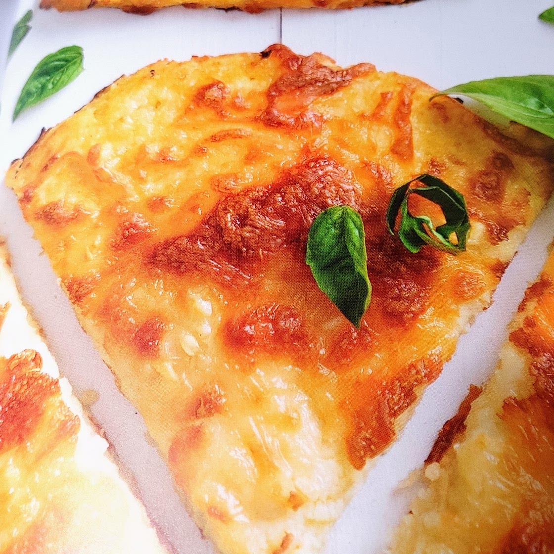 Cheesy Garlic Cauliflower Flatbread