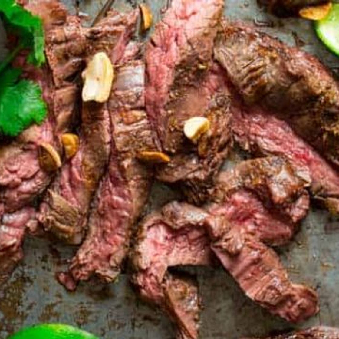 grilled thai coconut lime skirt steak