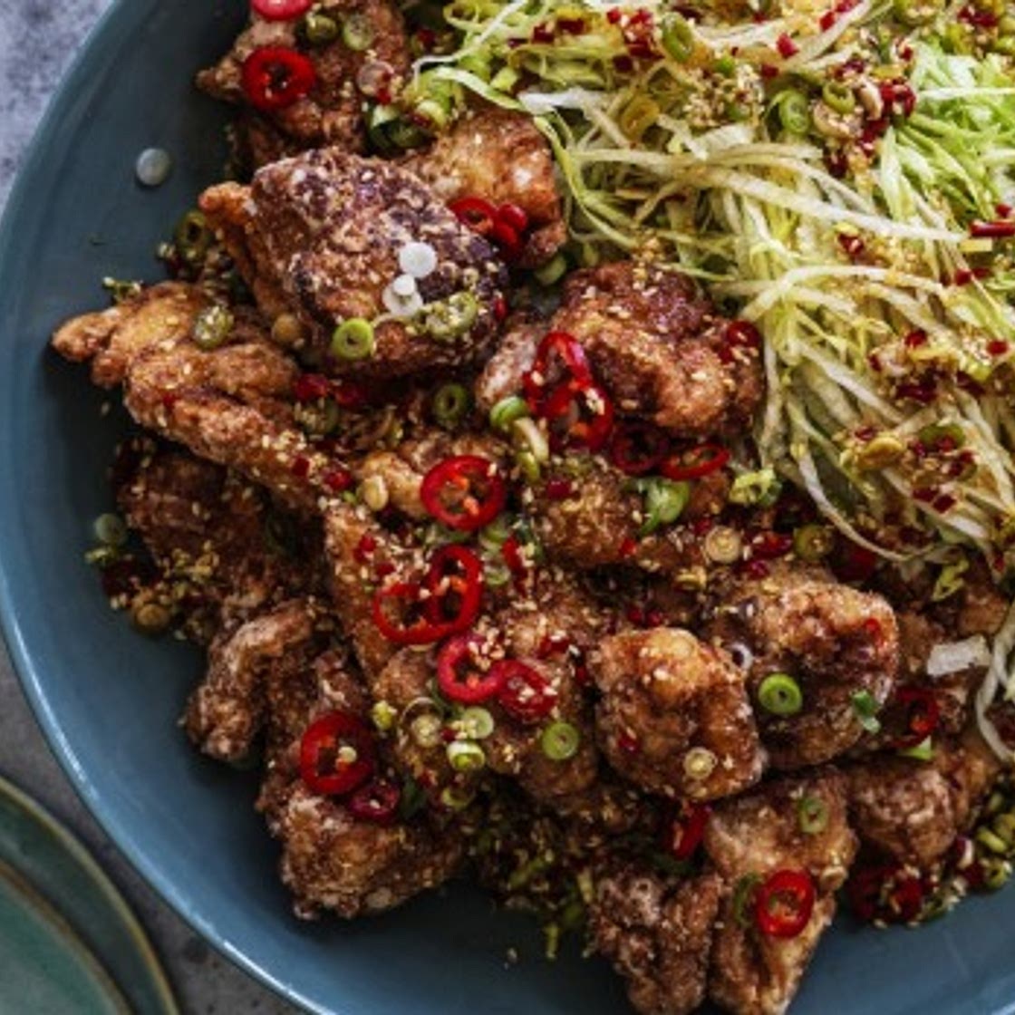 Adam Liaw's fried chicken with vinegar dressing