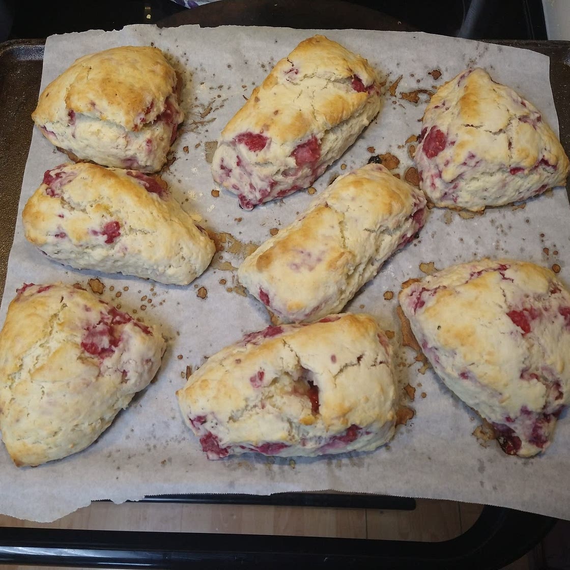 Coconut Raspberry Scones