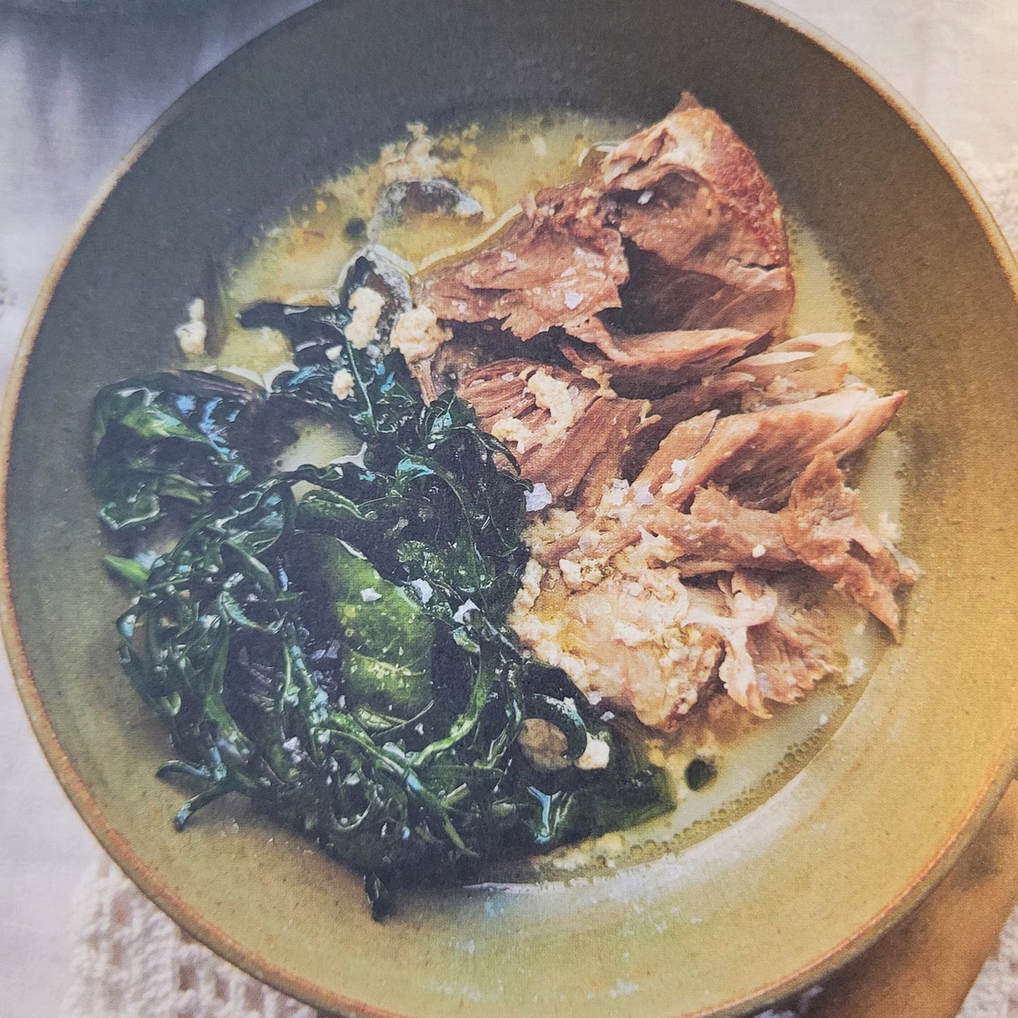 Pork cooked in milk with cloves