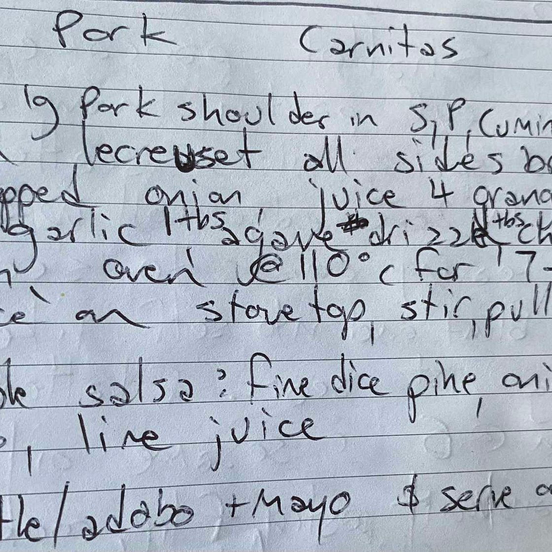 Pork carnitas