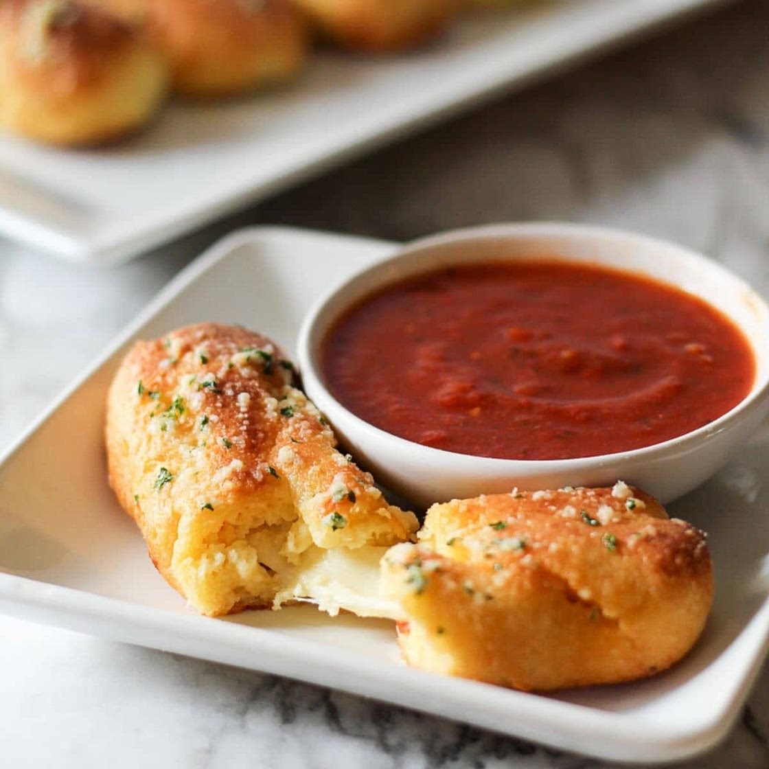 Stuffed Breadsticks w/ Marinara, Salad, Carrots & Fruit
