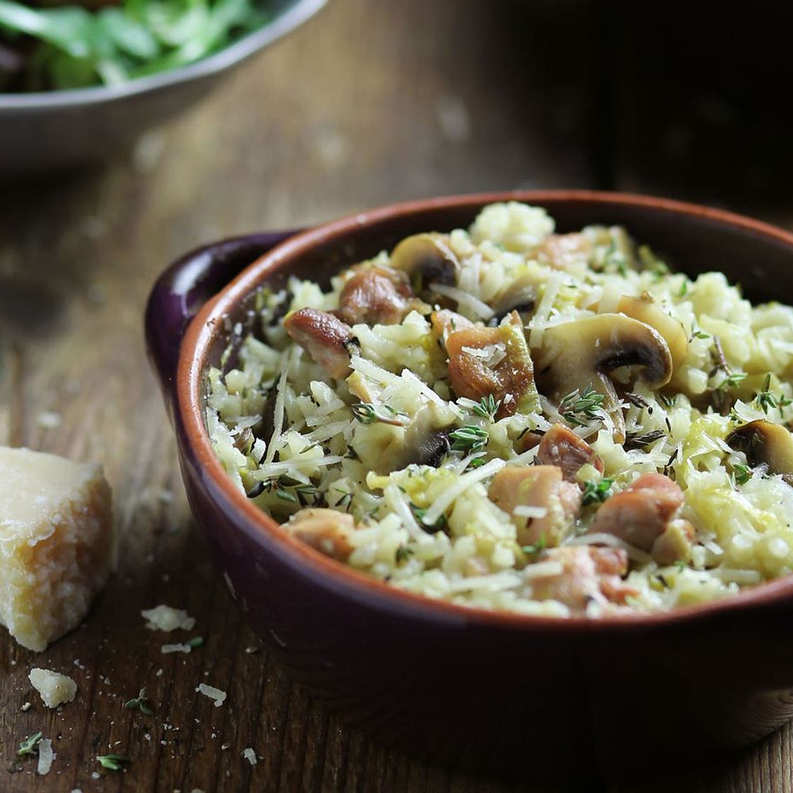 Baked Chicken, Lemon & Thyme Risotto