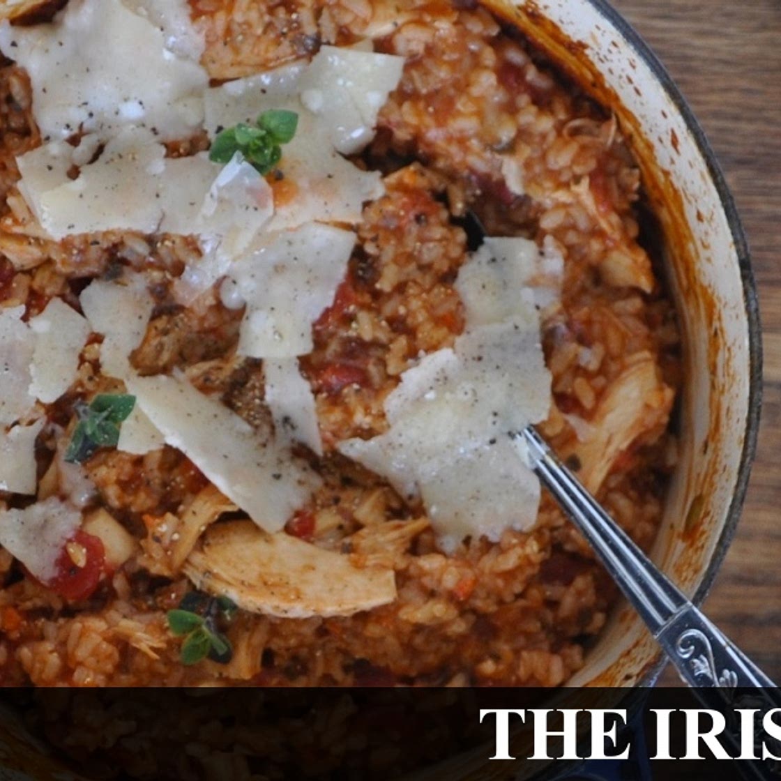 Baked tomato and chicken risotto