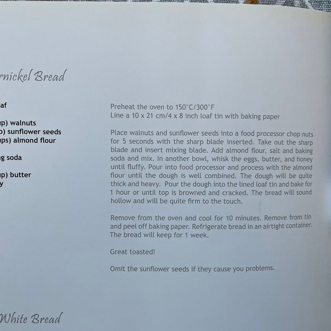 Pumpernickel bread