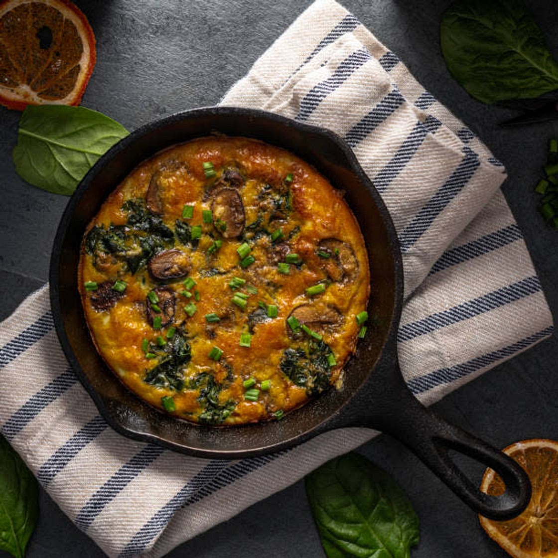 Baked Spinach & Mushroom Frittata (Main)