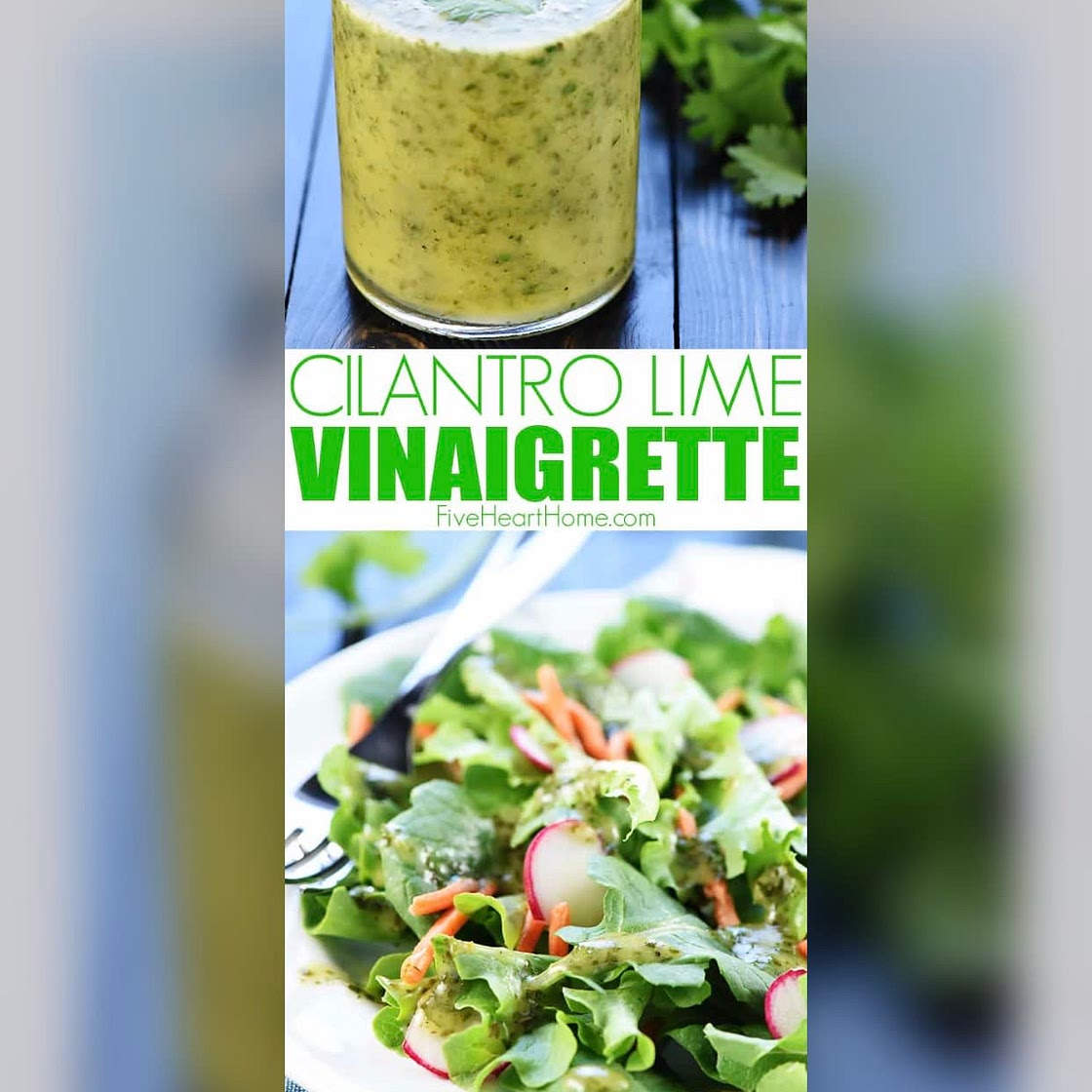Cilantro lime Vinegarette