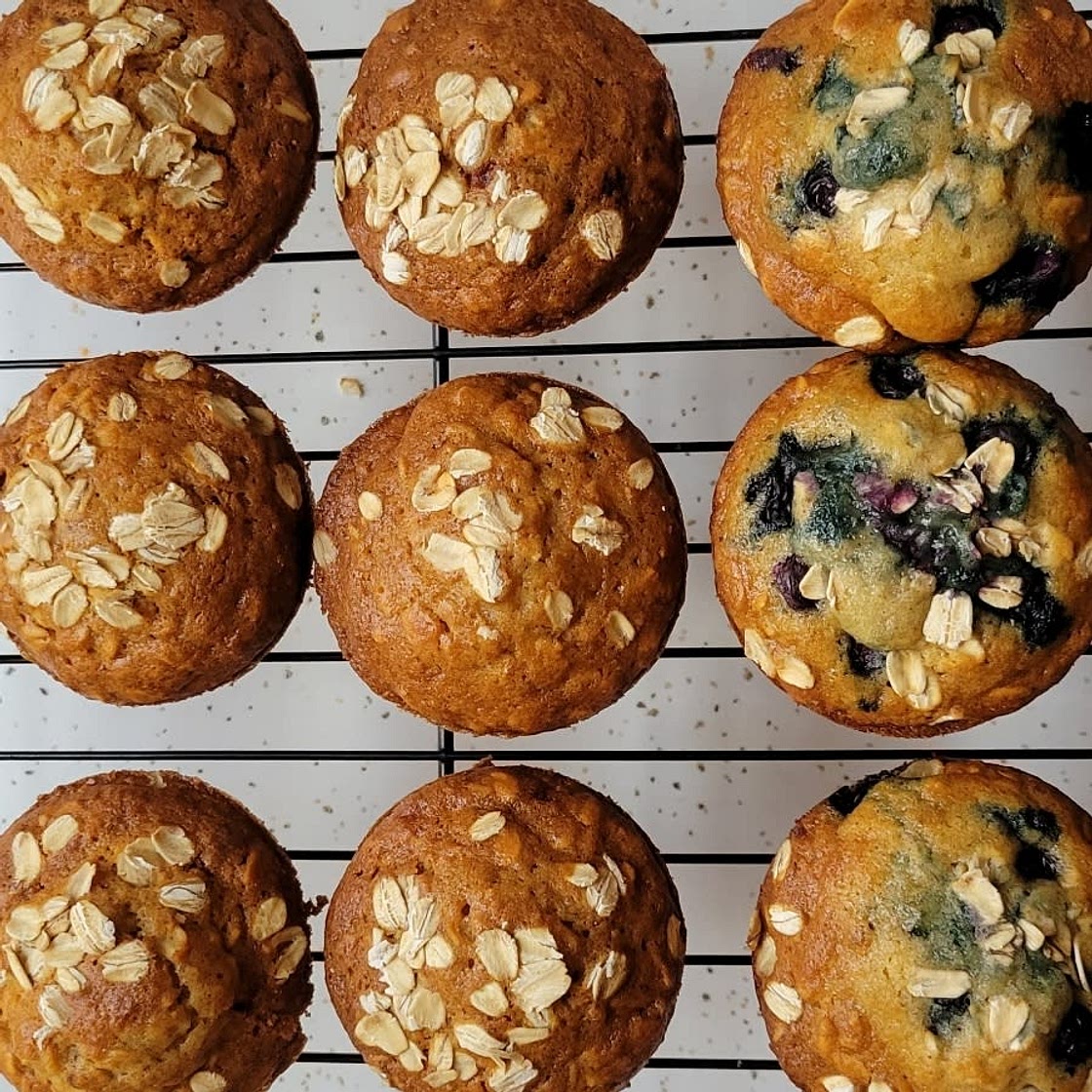 Maple Brown Sugar Oatmeal Muffins