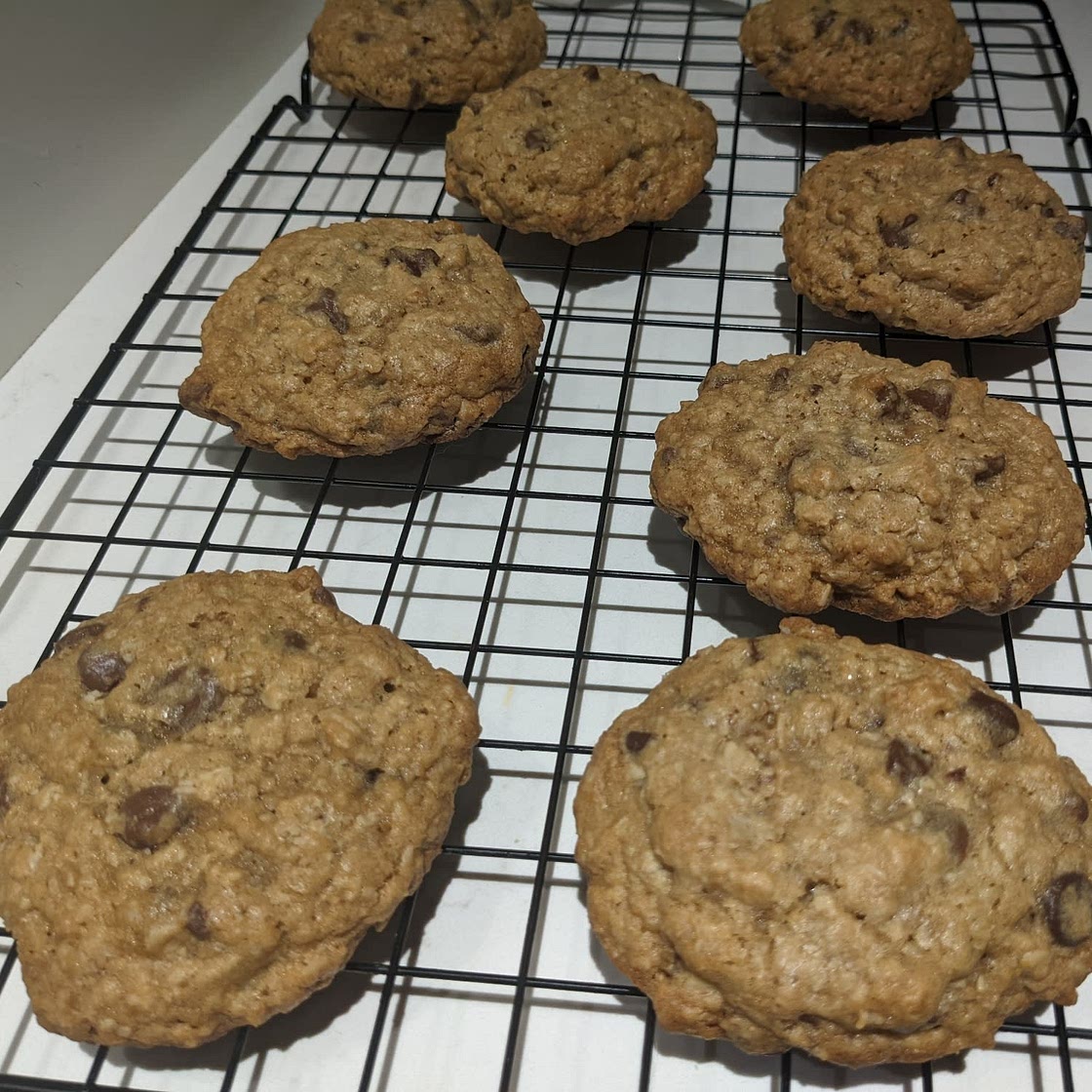 Soft and Chewy Oatmeal Chocolate Chip Cookies
