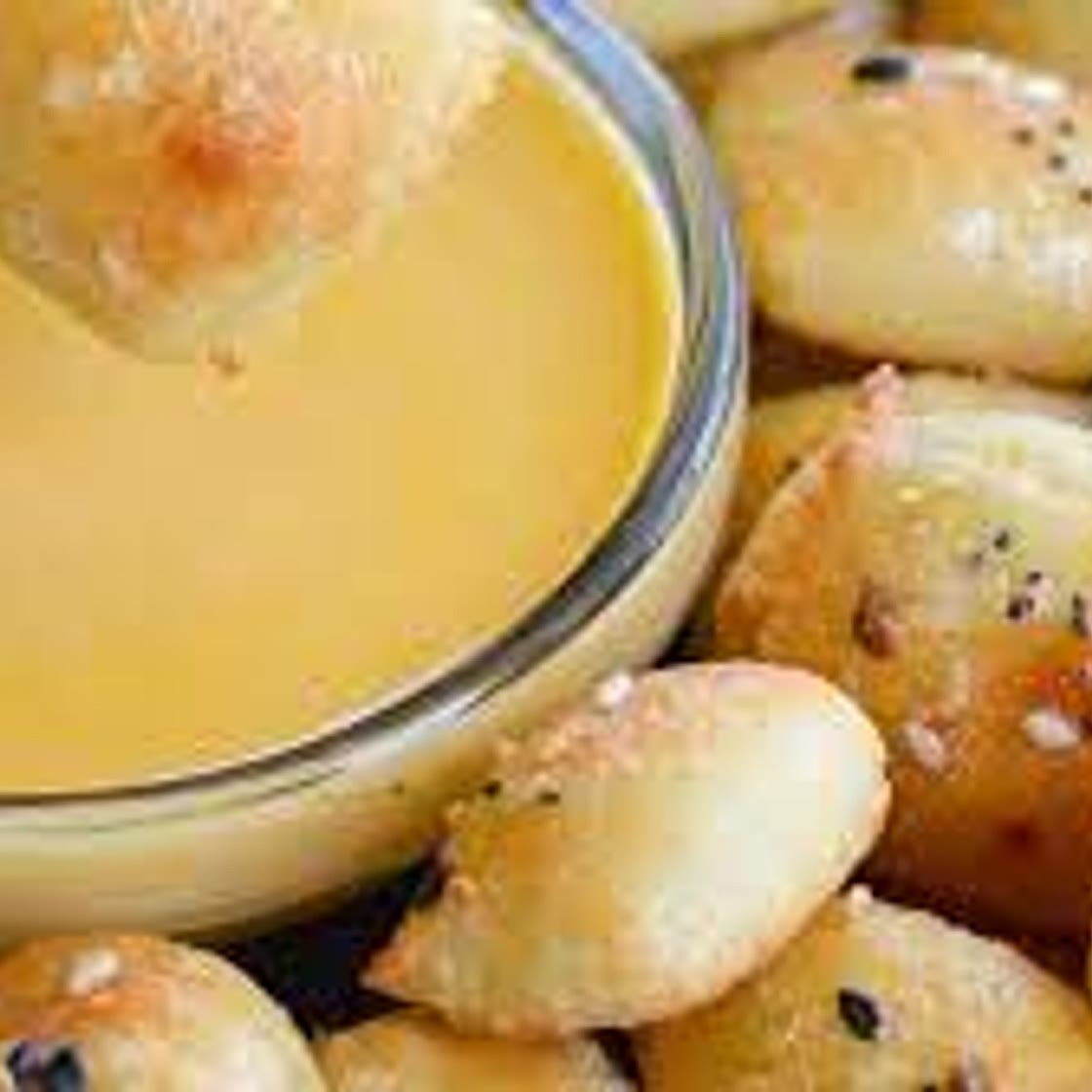 Keto Pretzel Bites with Cheese Sauce