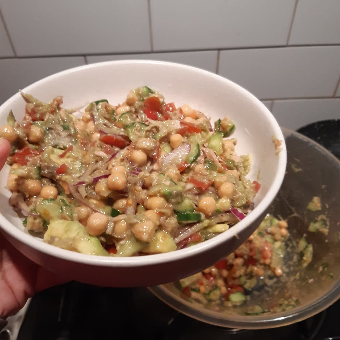Avocado Tuna Chickpea Salad