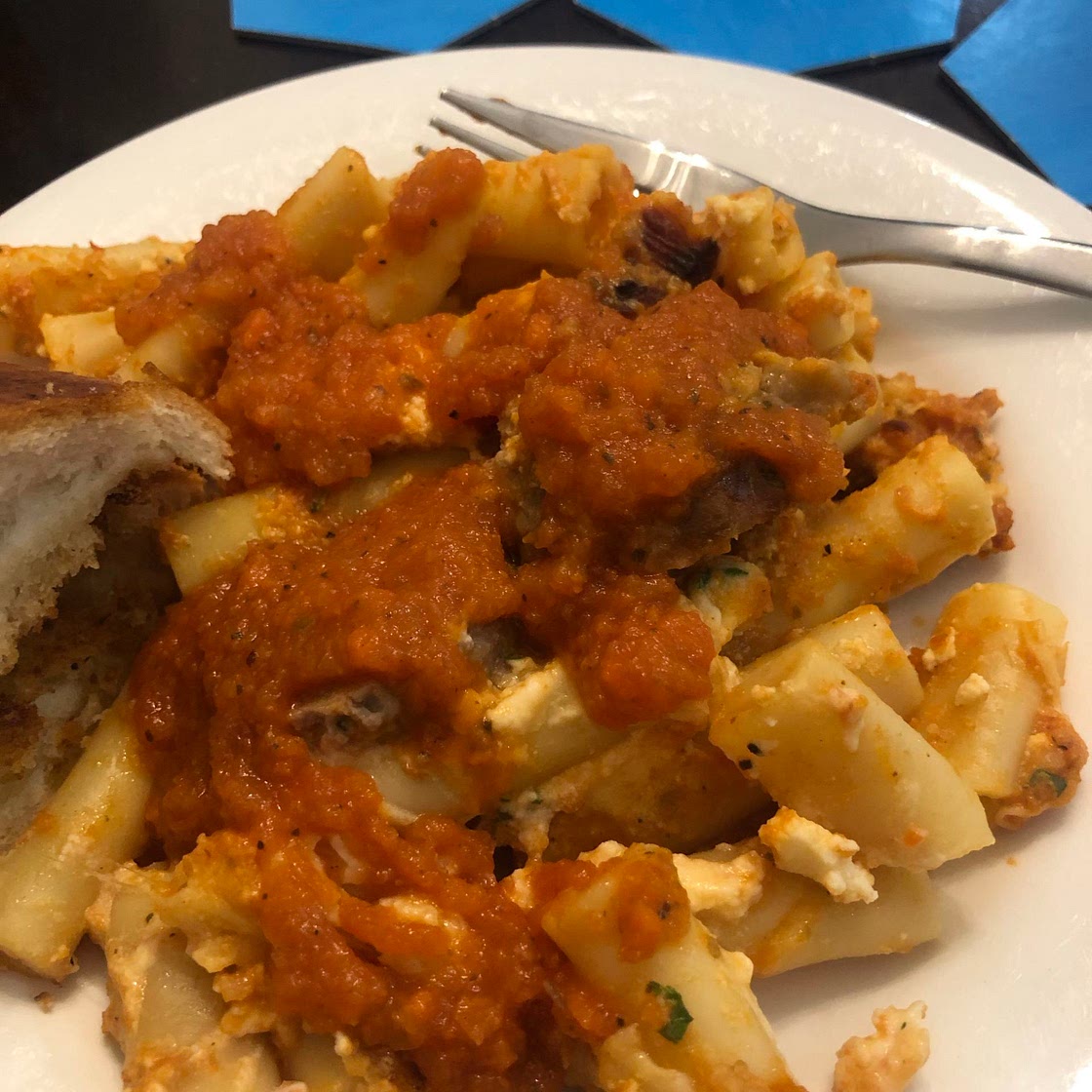 Sunday Baked Ziti and Meatball Casserole