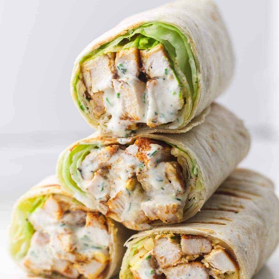 Rocket, chicken & avocado wrap