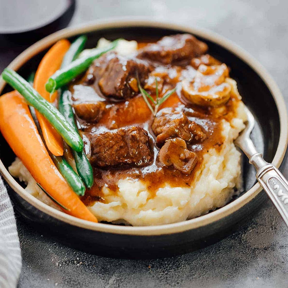Pressure Cooker Beef Bourguignon
