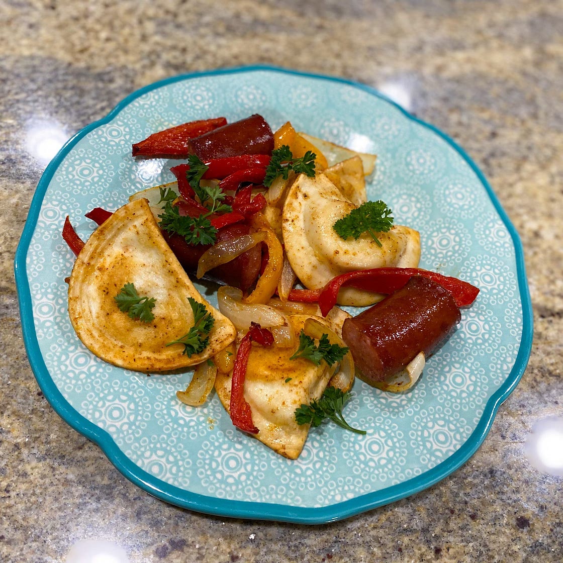 Kielbasa and Pierogies - Sheet Pan