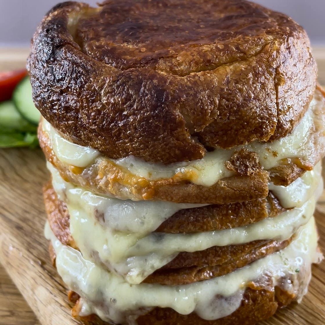 Cheesy Garlic Yorkshire Puddings 