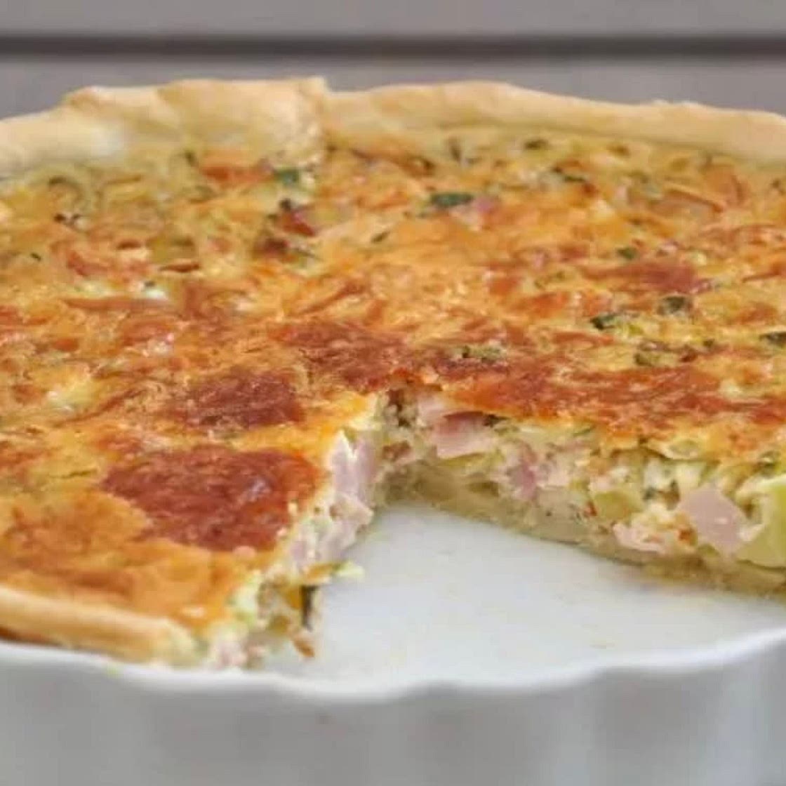 Quiche lorraine courgettes/lardons