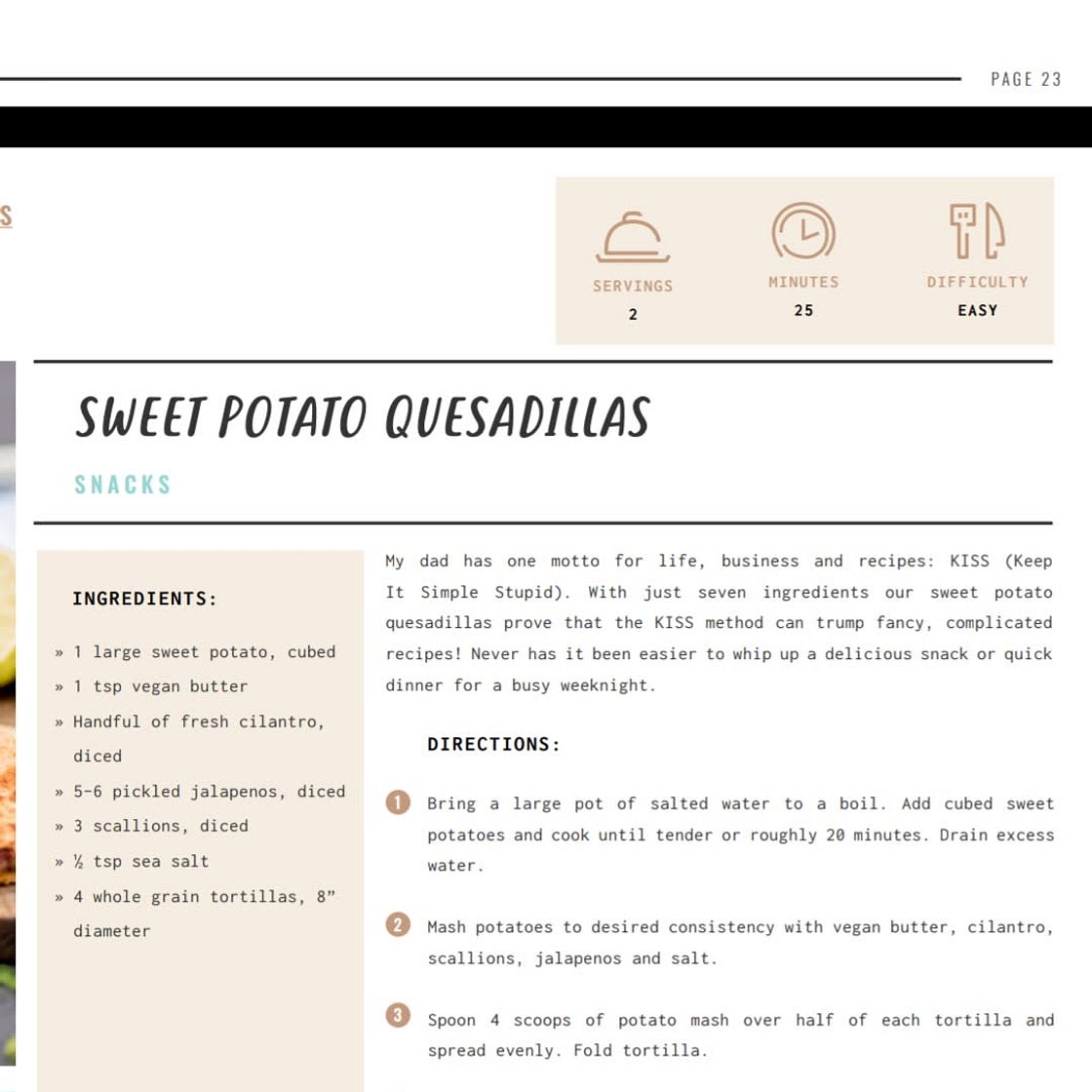 Sweet Potato Quesadillas