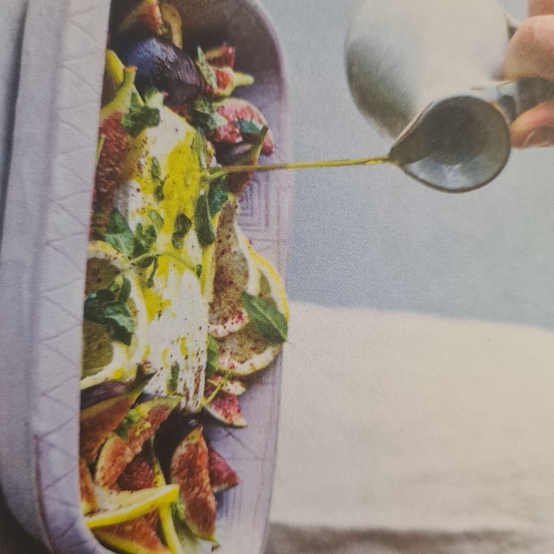 Whole roasted feta, figs and oregano