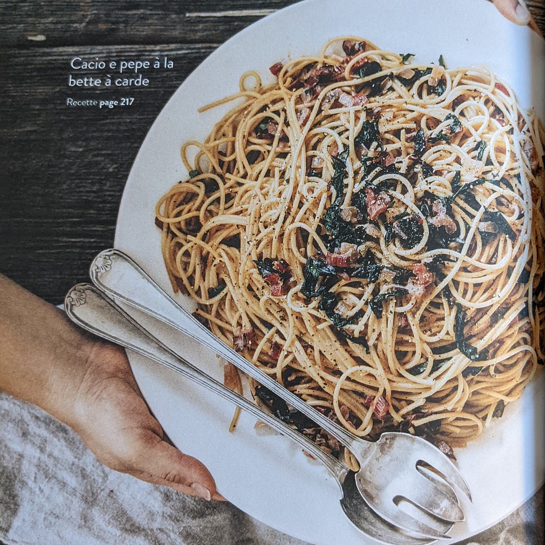 Cacio e pepe à la bette à carde