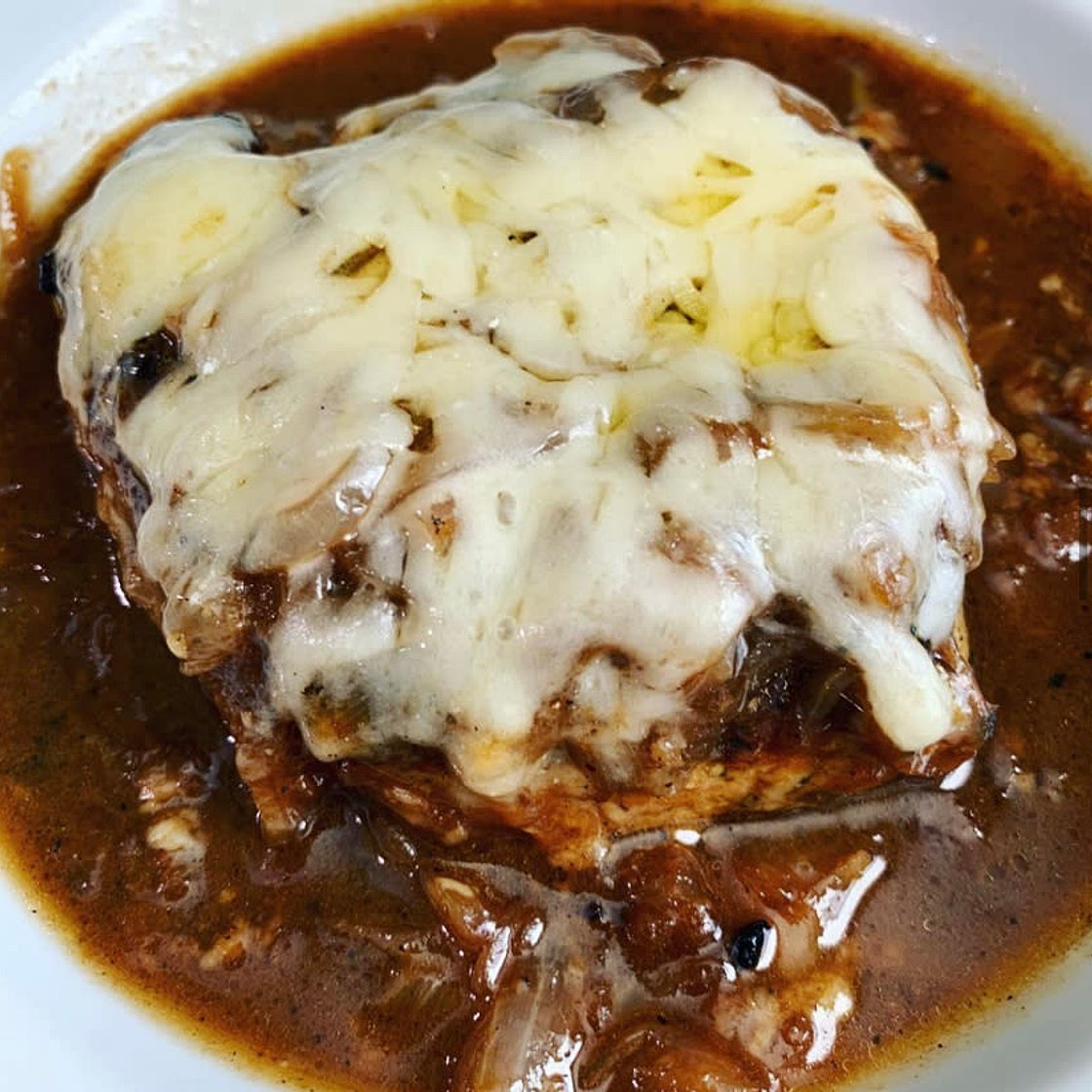 French onion pork chops