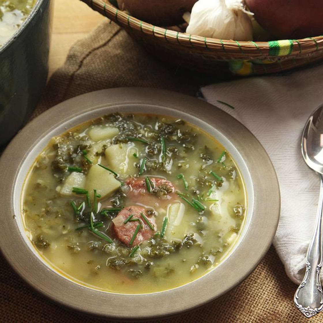Caldo Verde (Portuguese Potato and Kale Soup With Sausage) Recipe