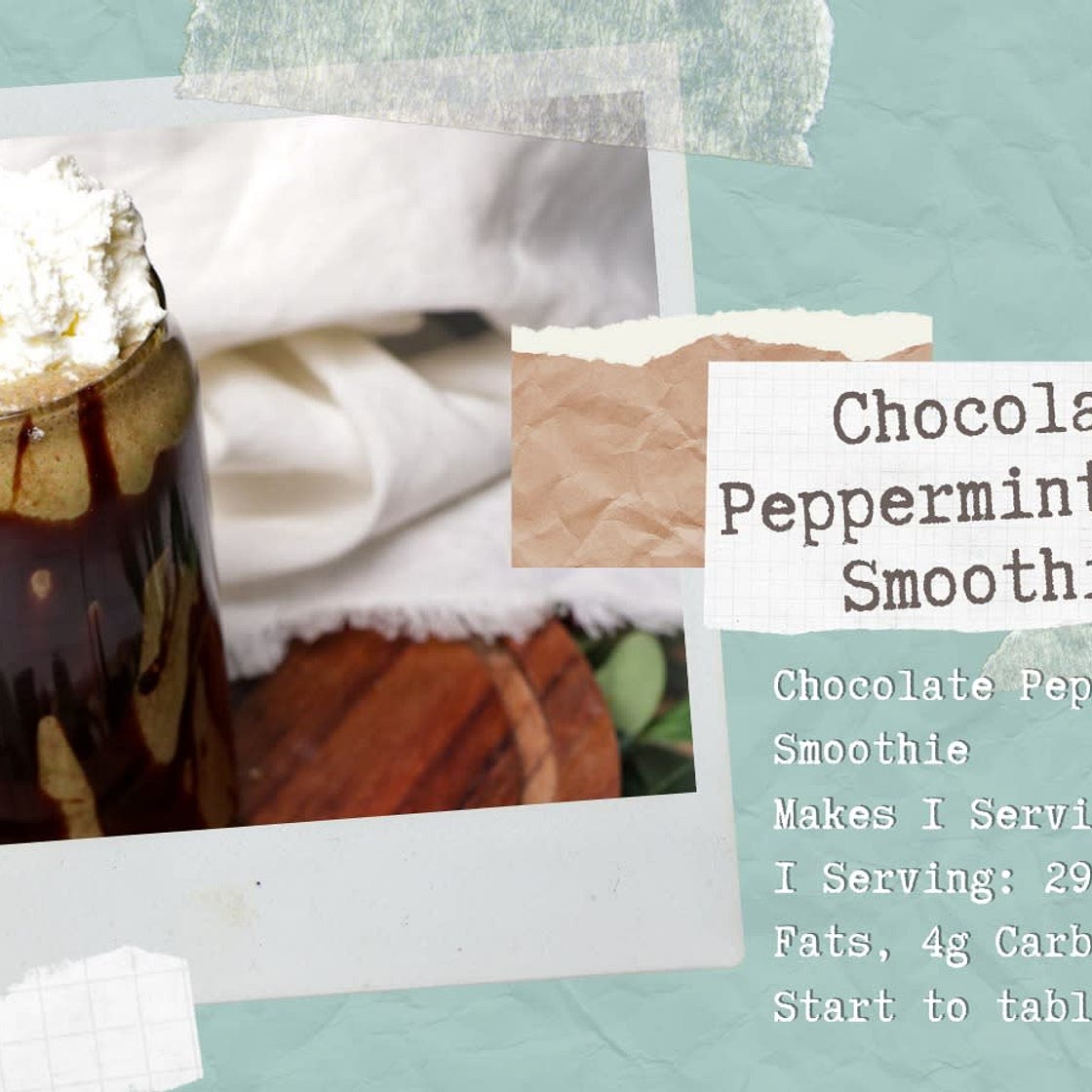 Chocolate Peppermint Chia Smoothie