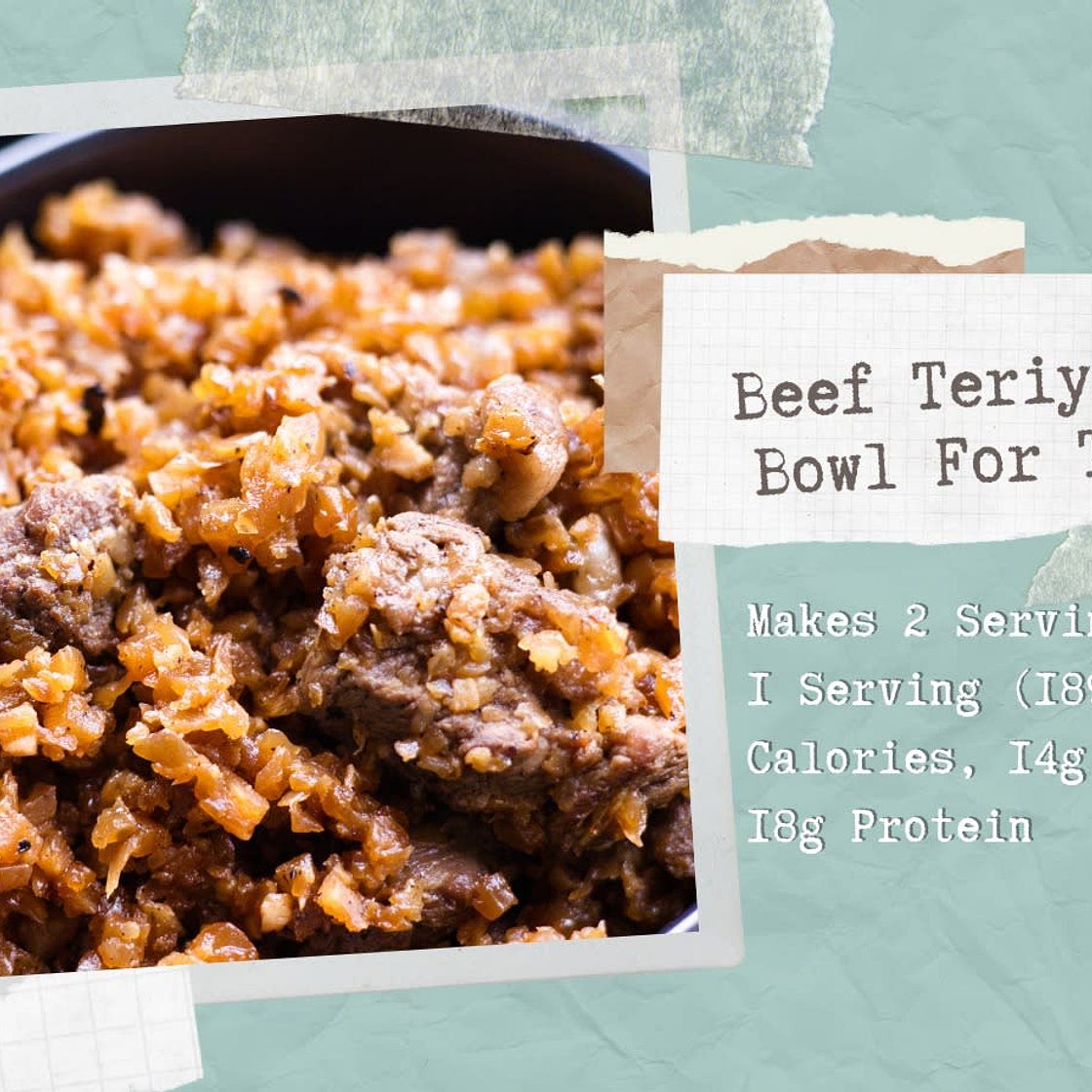 Beef Teriyaki Bowl For Two