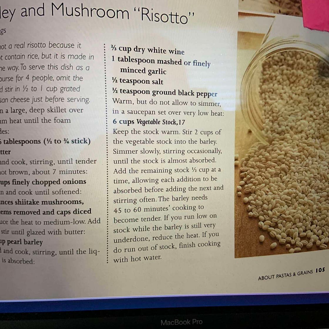 Barley and Mushroom Risotto