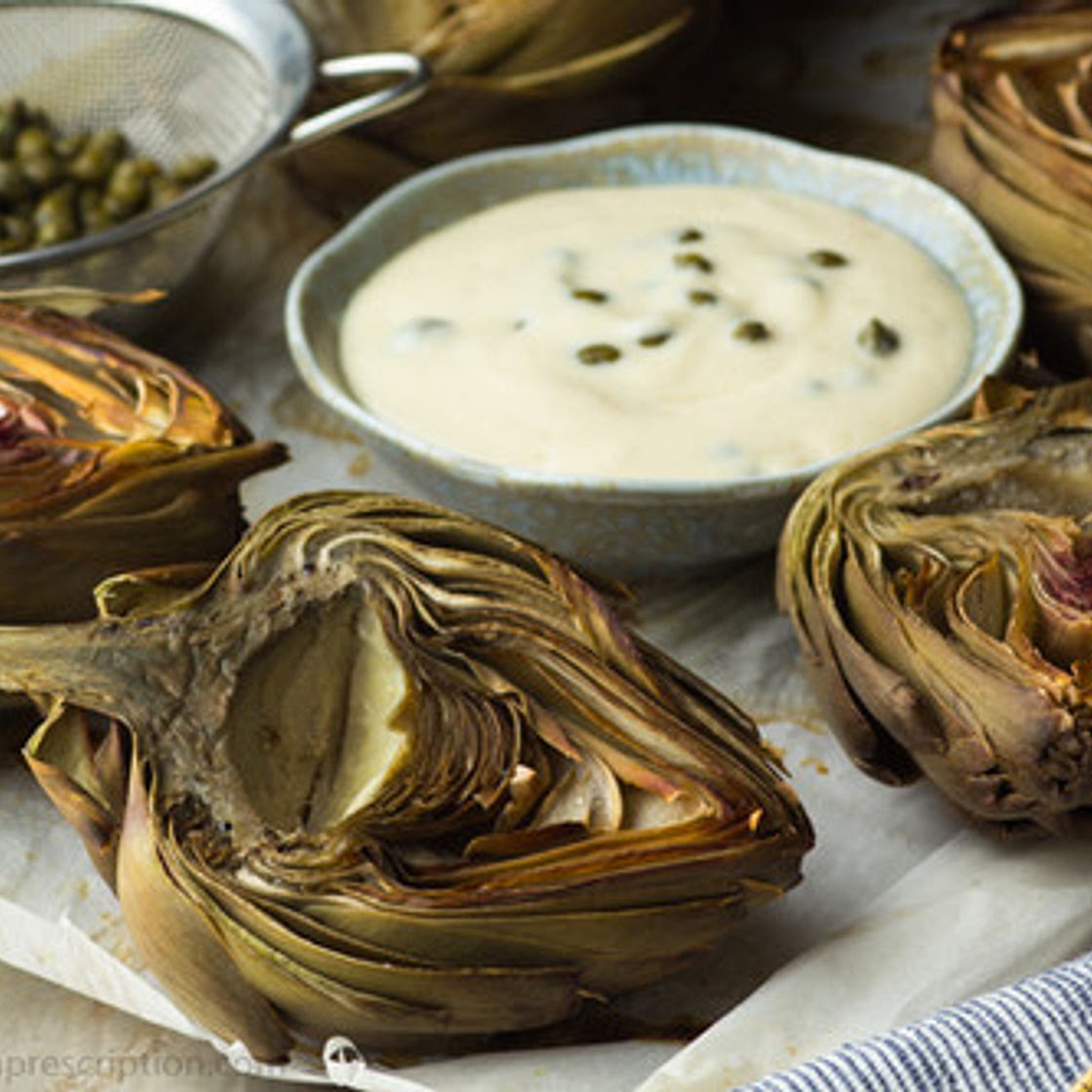 Artichokes en Papillote with Caper Aioli | cathyskitchen