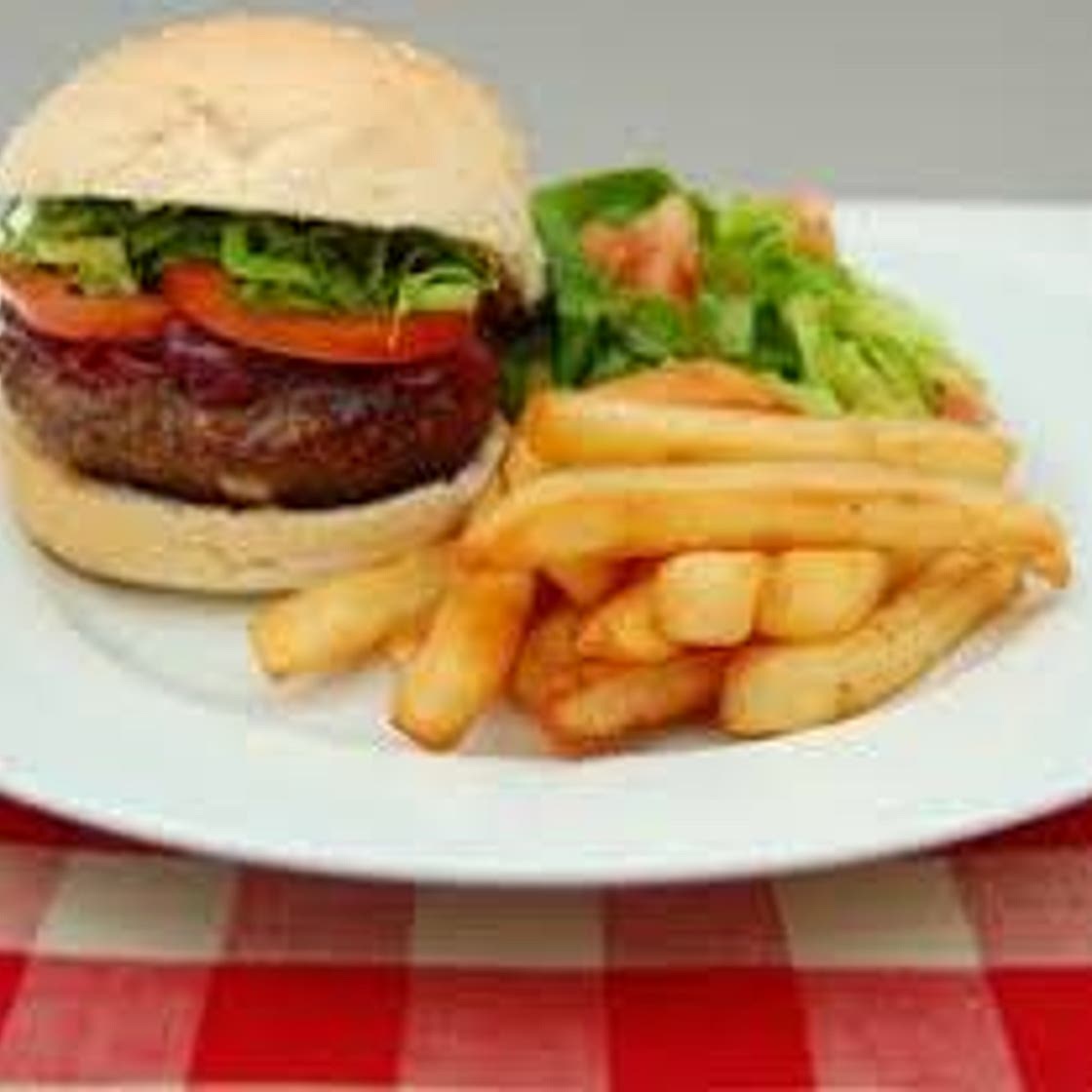 Burgers and chips