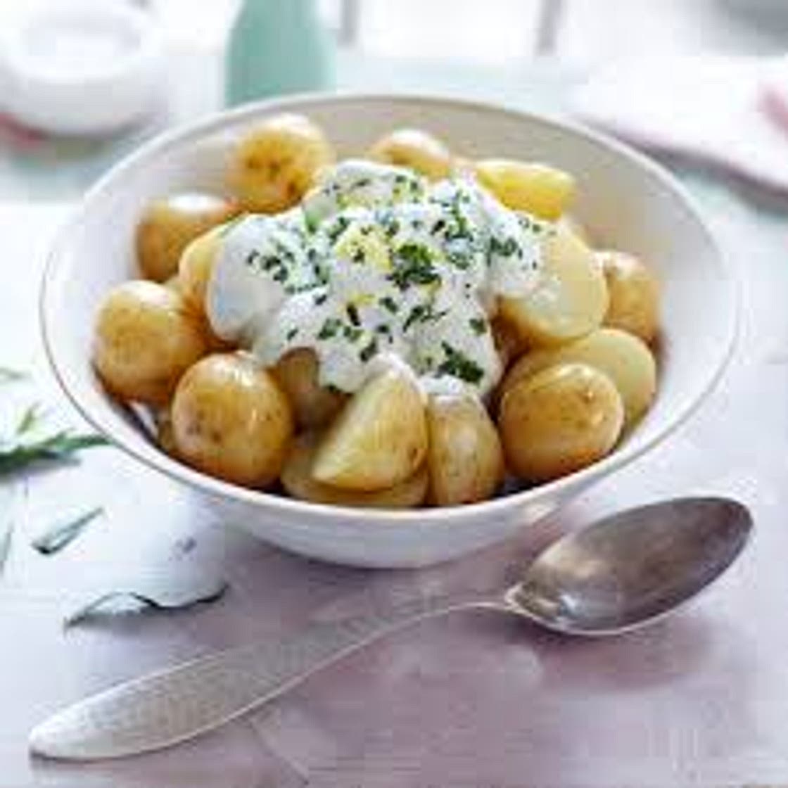 Choritzo Creme fraiche potatoes