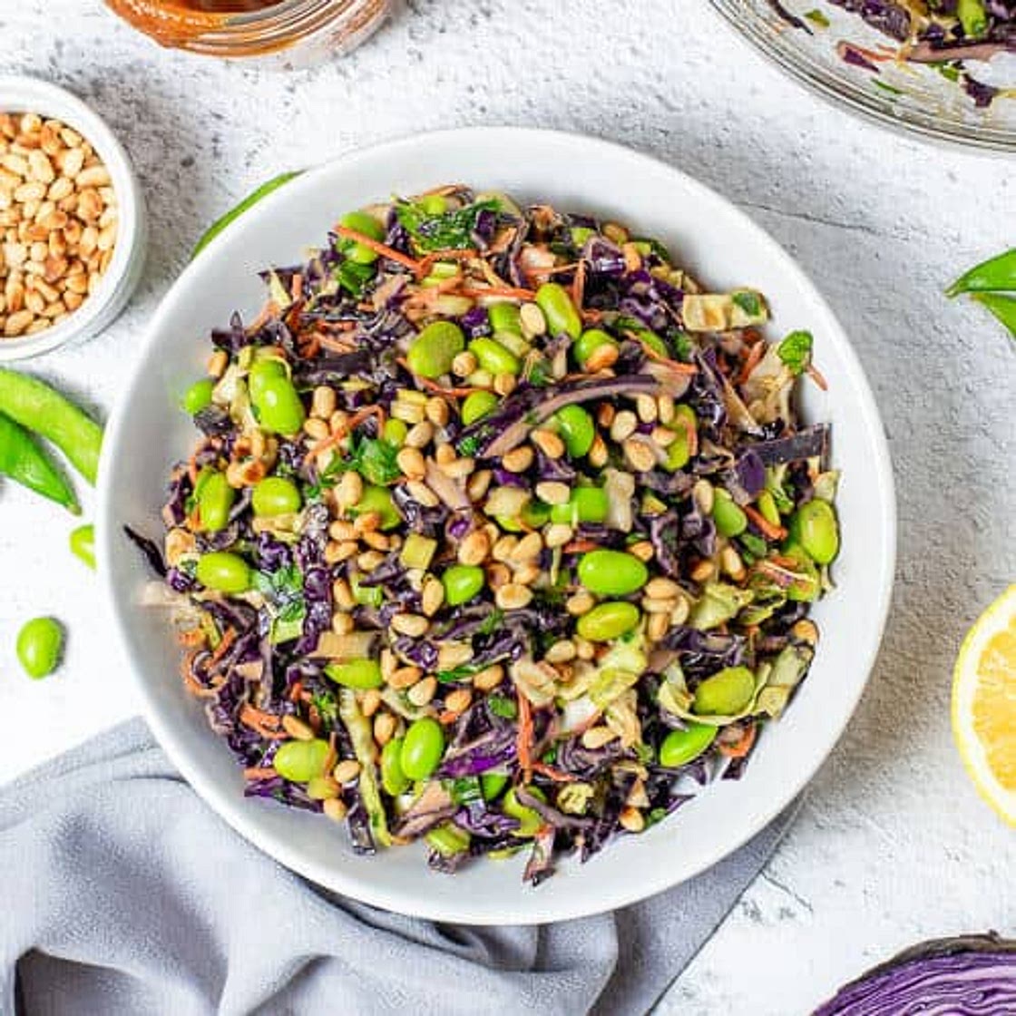 Oriental Coleslaw With Thai Peanut Salad Dressing