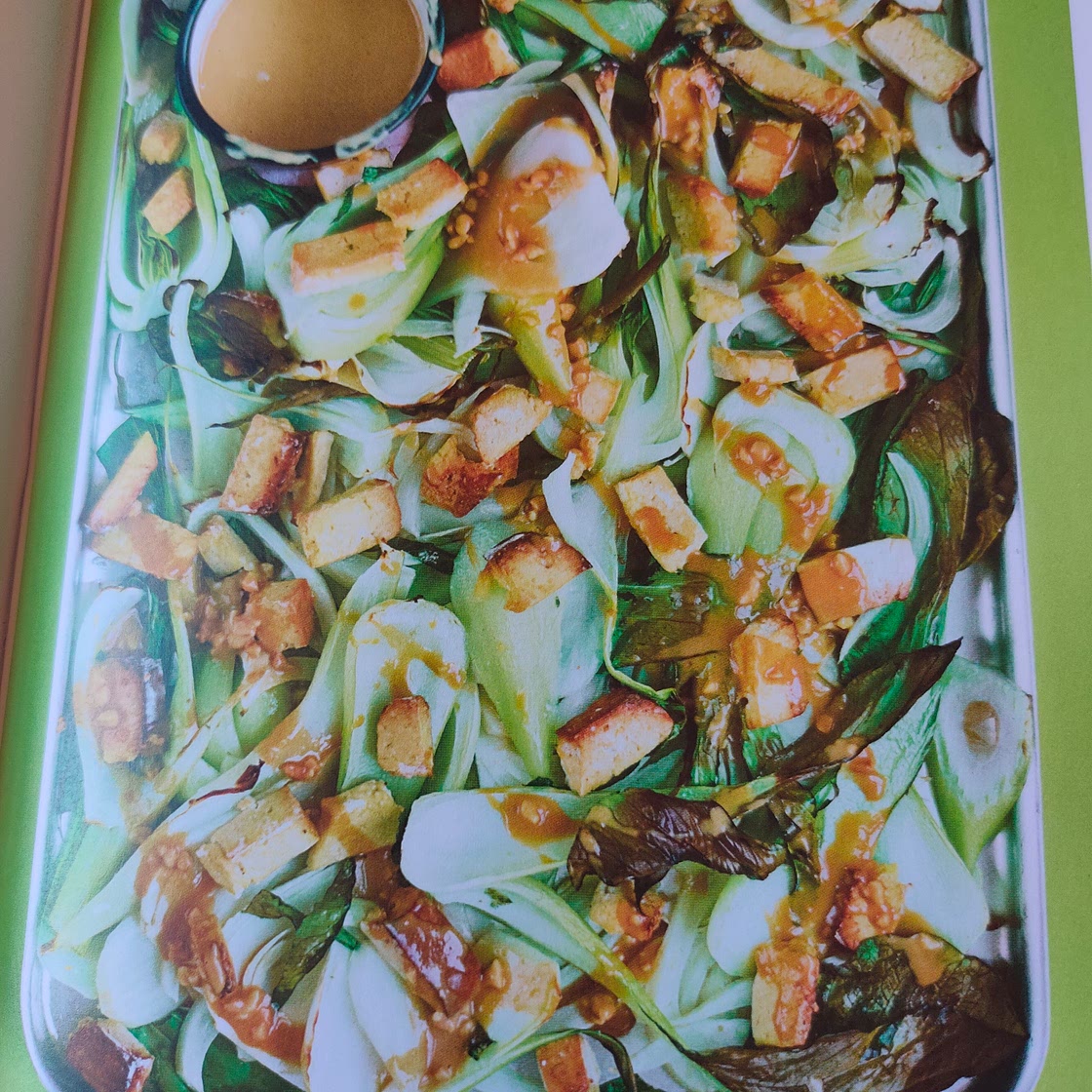 Smoked Tofu with Fennel Pak Choi and Peanut Satay Dressing
