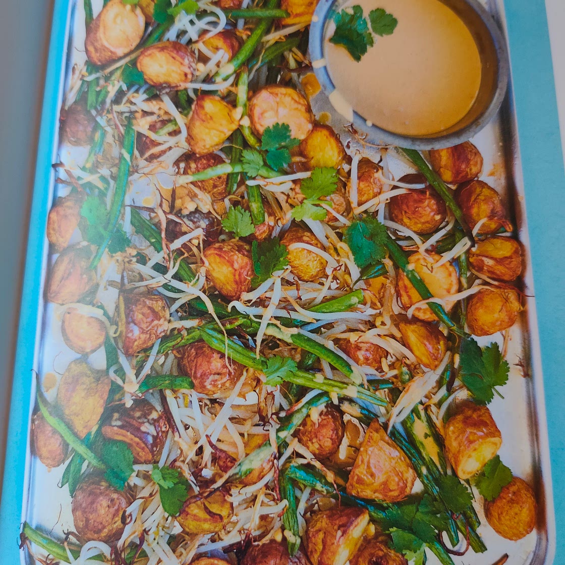 Gado Gado: Indonesian Salad with Warm Potatoes, Green Beans, Beansprouts and Peanut-Coconut Dressing