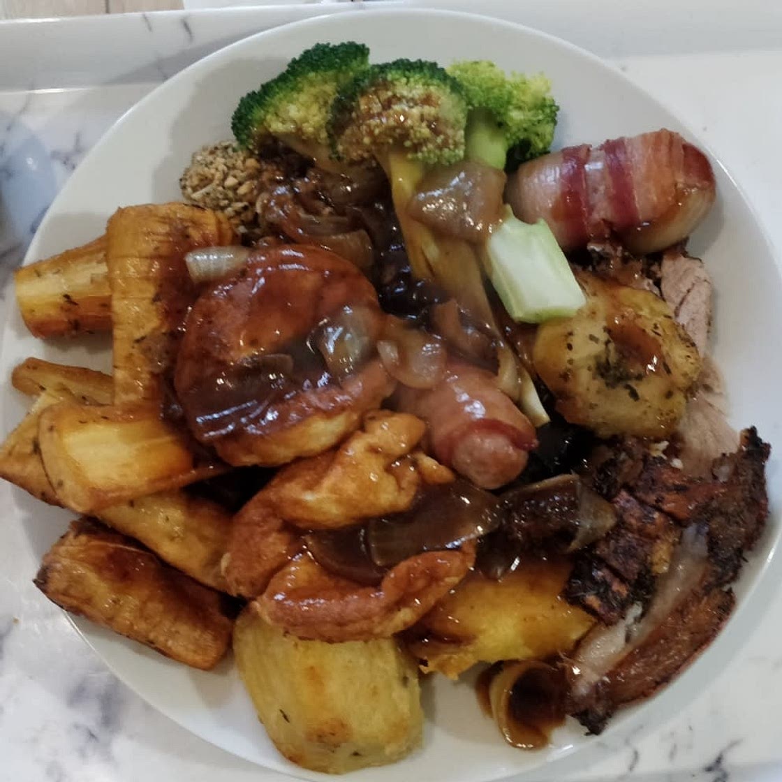 Roast pork belly