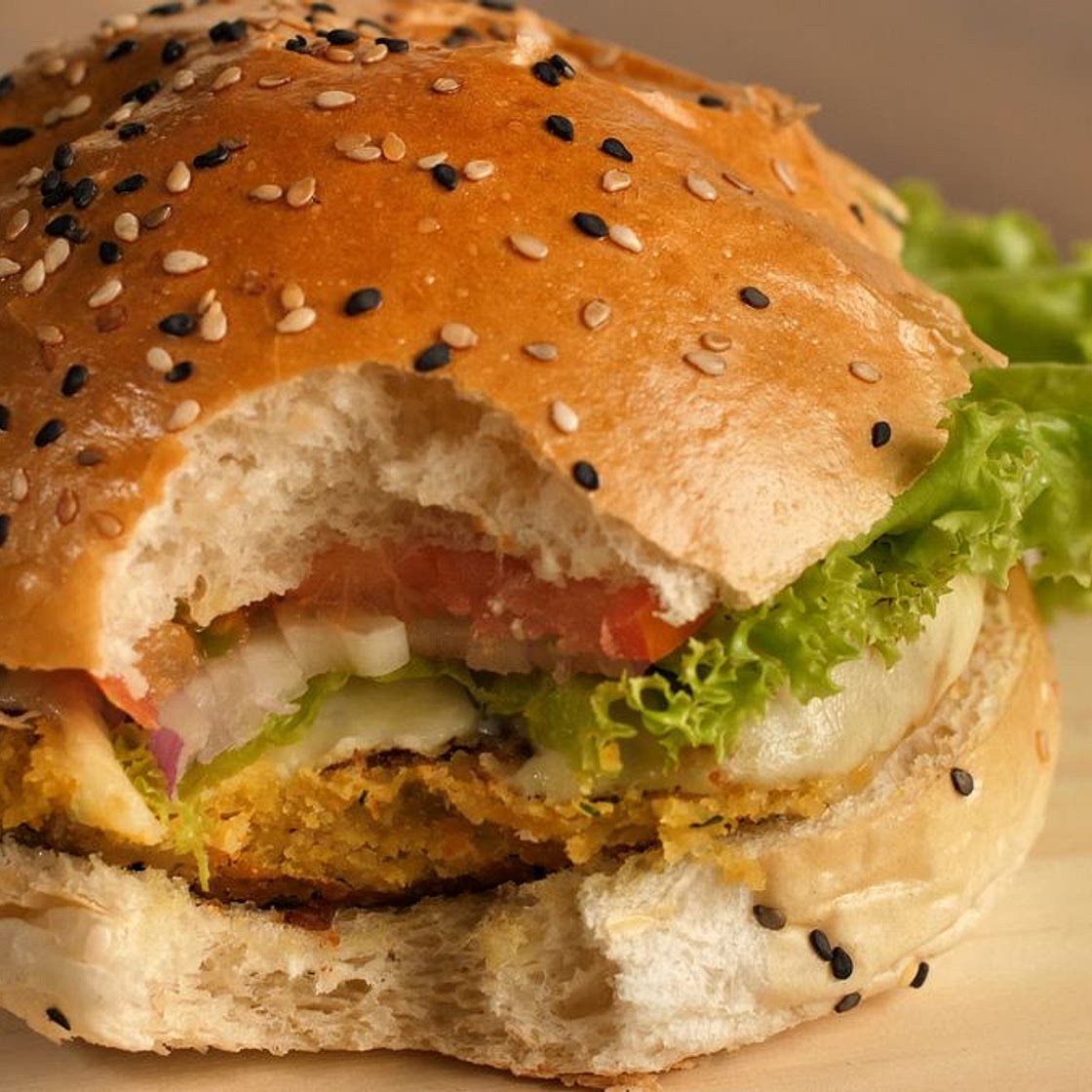 Hambúrguer de grão de bico