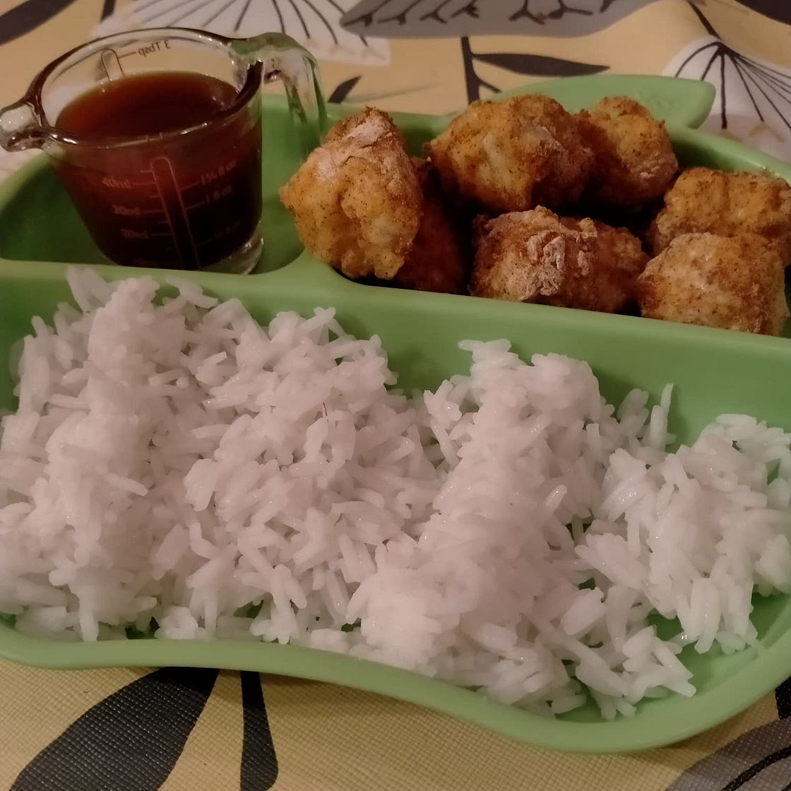 Air fryer sticky chicken bites recipe