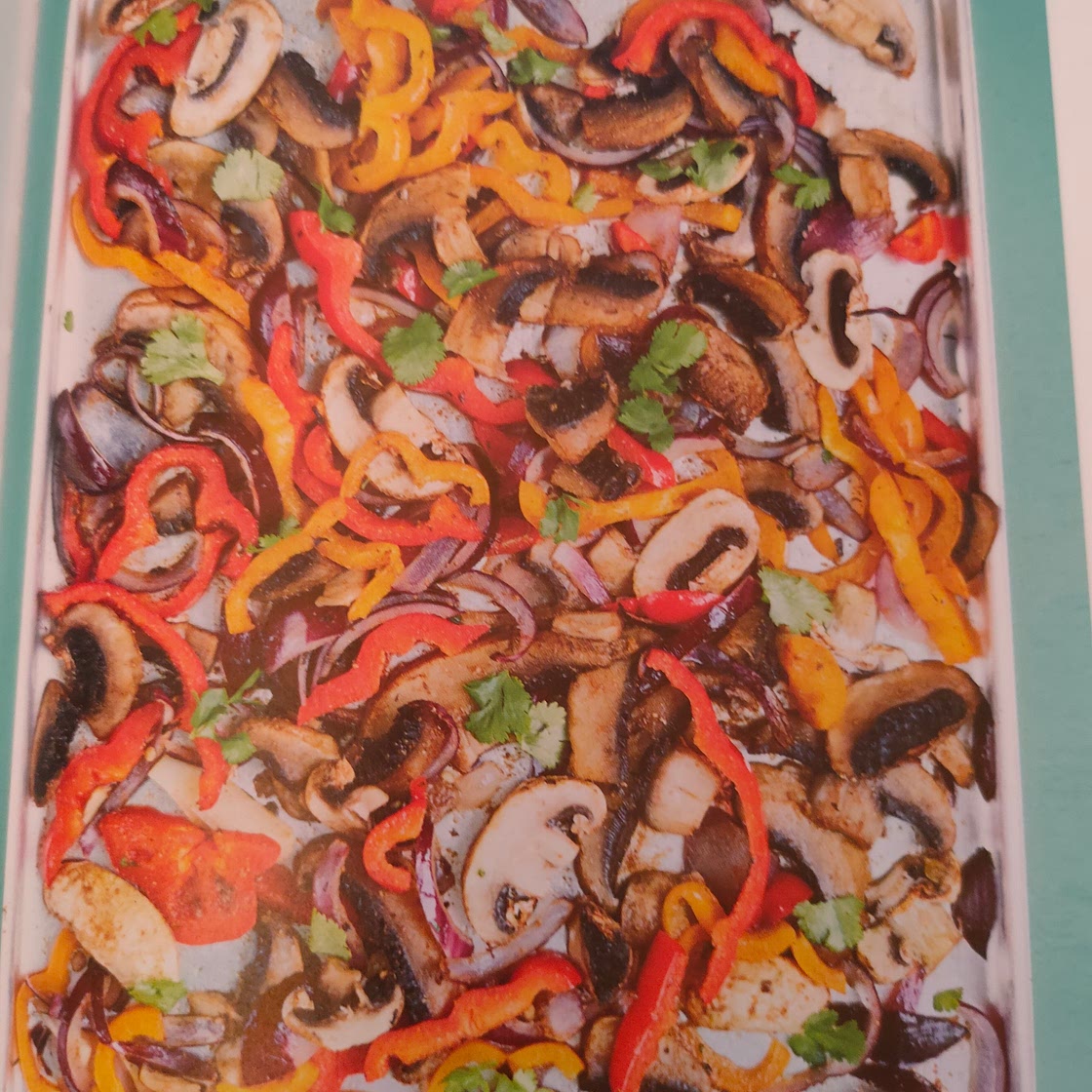 Fajita Spiced Mushrooms and Peppers with Stilton and Sour Cream
