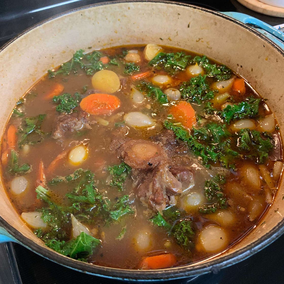 Comfort beef and oxtail stew 