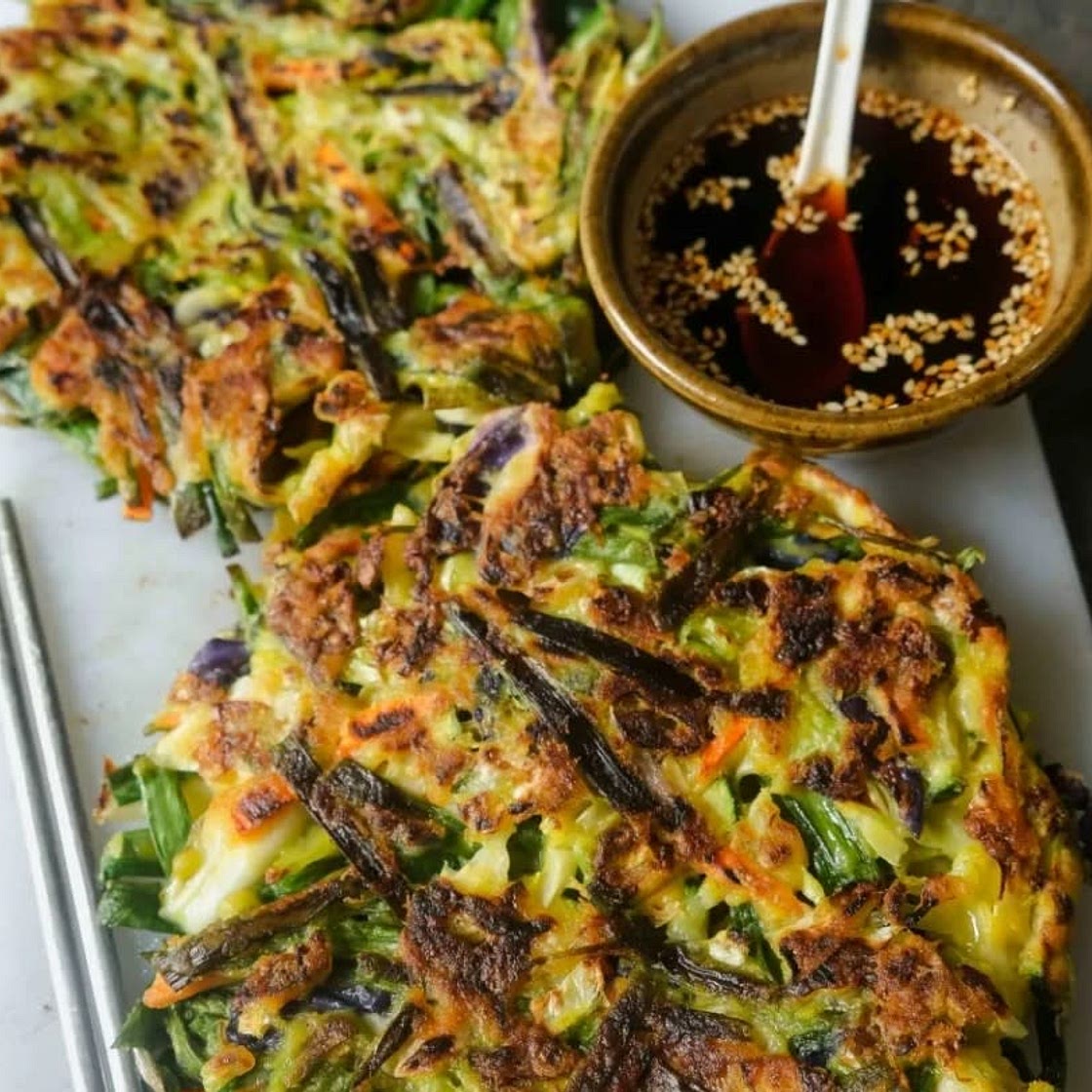 Korean veggie pancakes