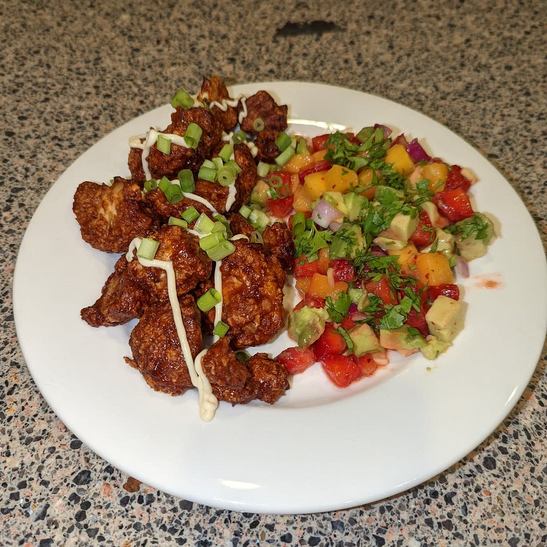 Cauliflower Hot Wings with Vegan Aioli
