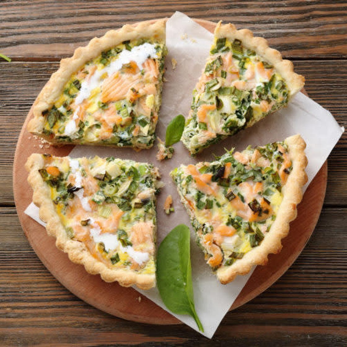 Quiche saumon épinards