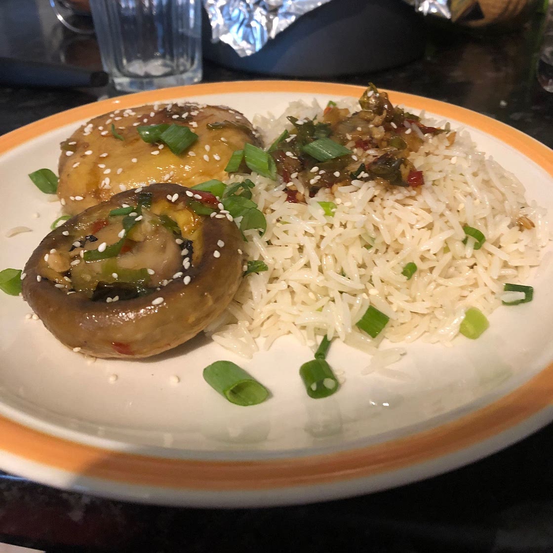 Soy-and-butter-braised mushrooms